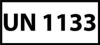 Nalepka UN1133 (FOLIA) 12x6cm (rolka po 250 sztuk nalepek)