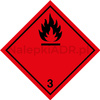 Nalepka nr 3 - Nalepki ADR klasa 3 Materiały ciekłe zapalne (250 sztuk - FOLIA) 10x10cm